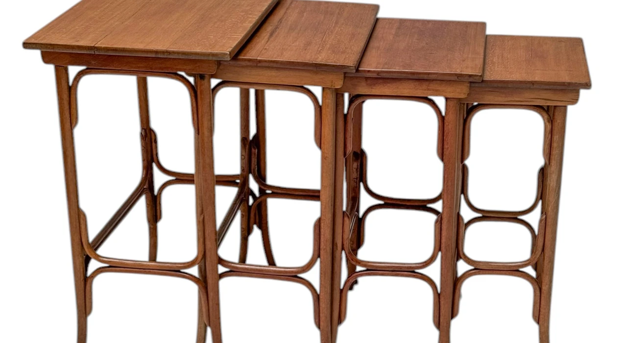 Vienna Secession Bentwood Nesting Tables by Michael Thonet for Thonet, 1900s